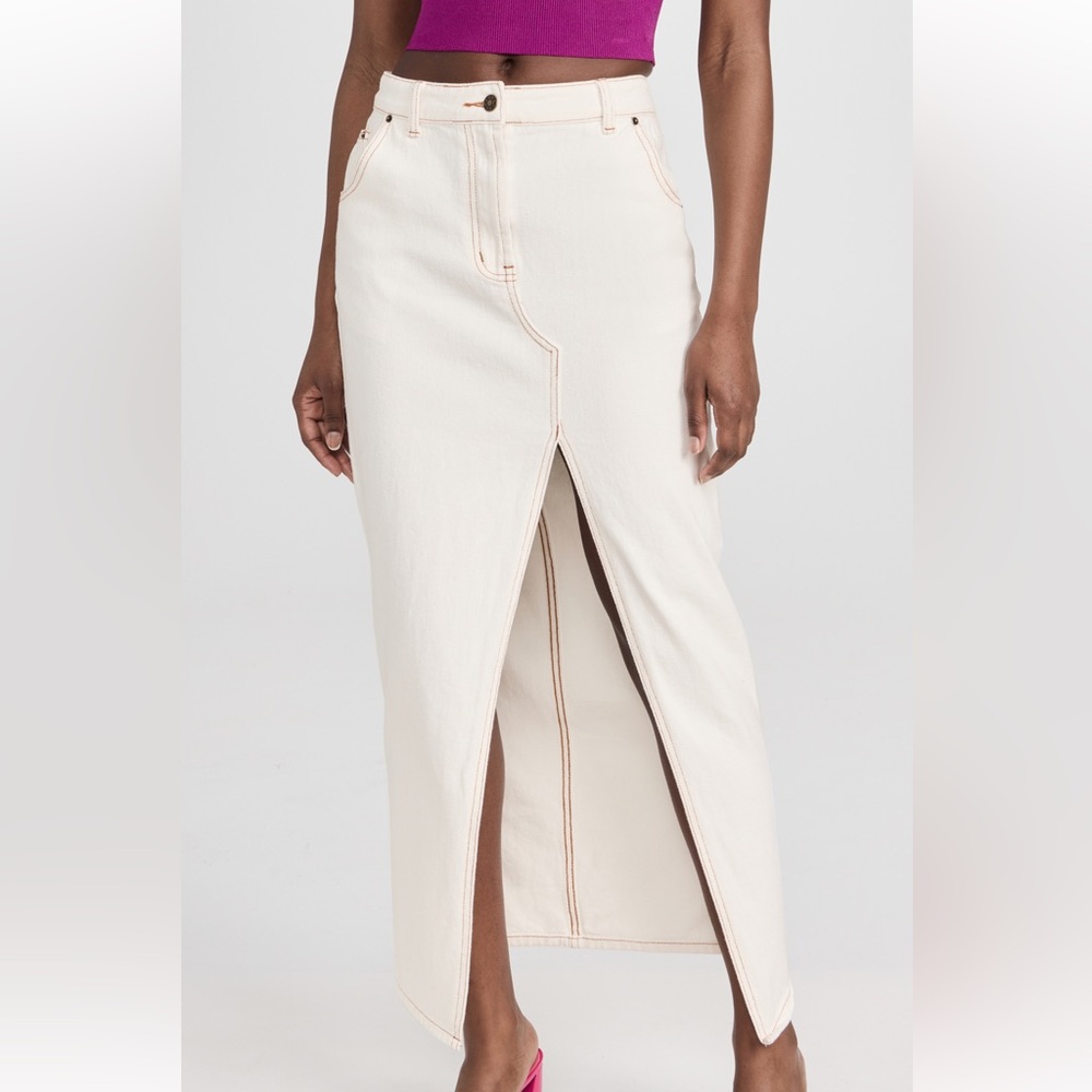 Lioness Barbie Split Denim Midi Skirt